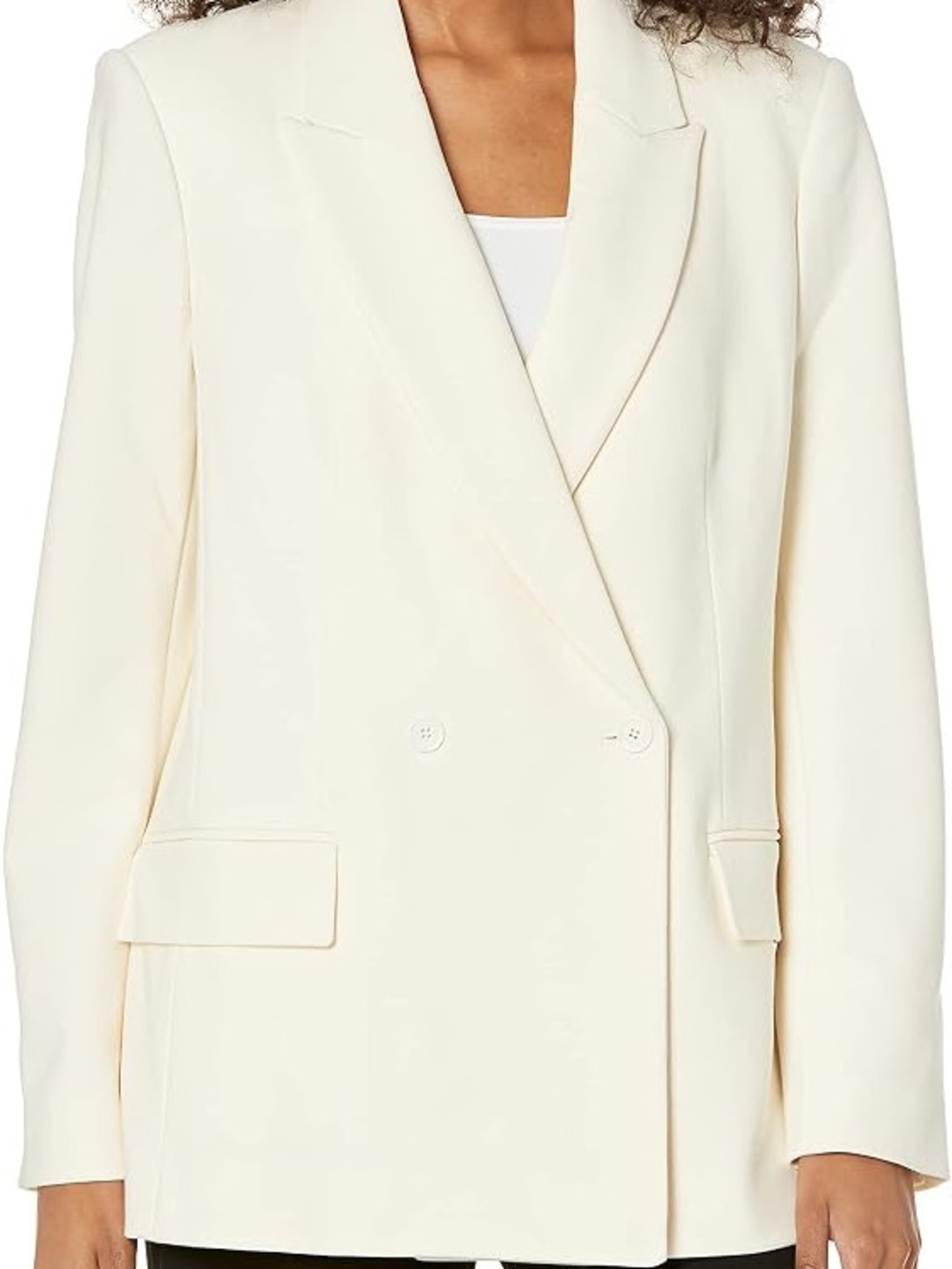 Club Monaco Off-White Double-Breasted Blazer